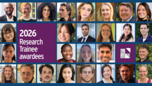 Collage of headshots of the 2026 Research Trainee awardees and Health Research BC's emblem.