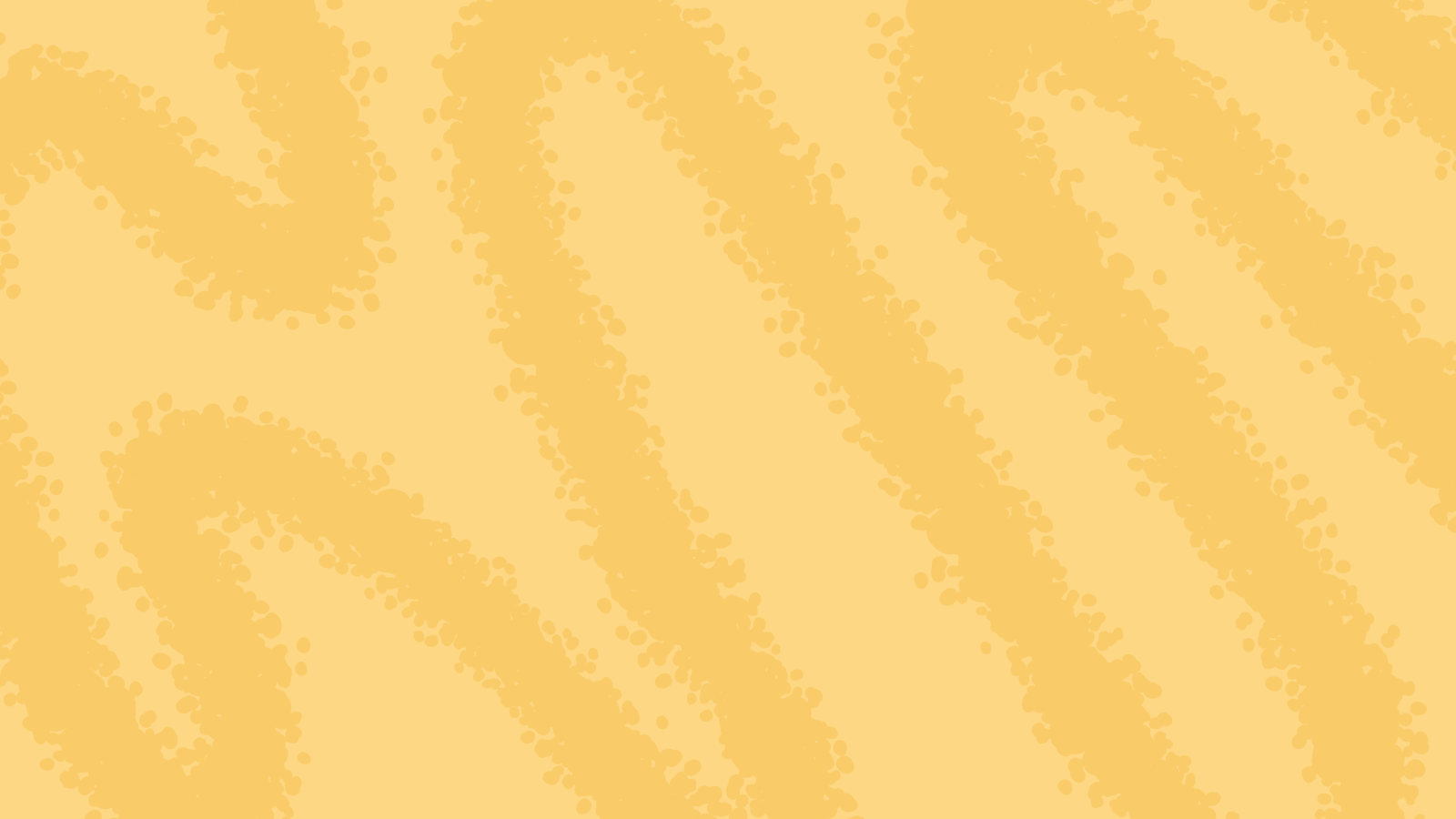 A stylized illustration of curved shapes on a yellow background.