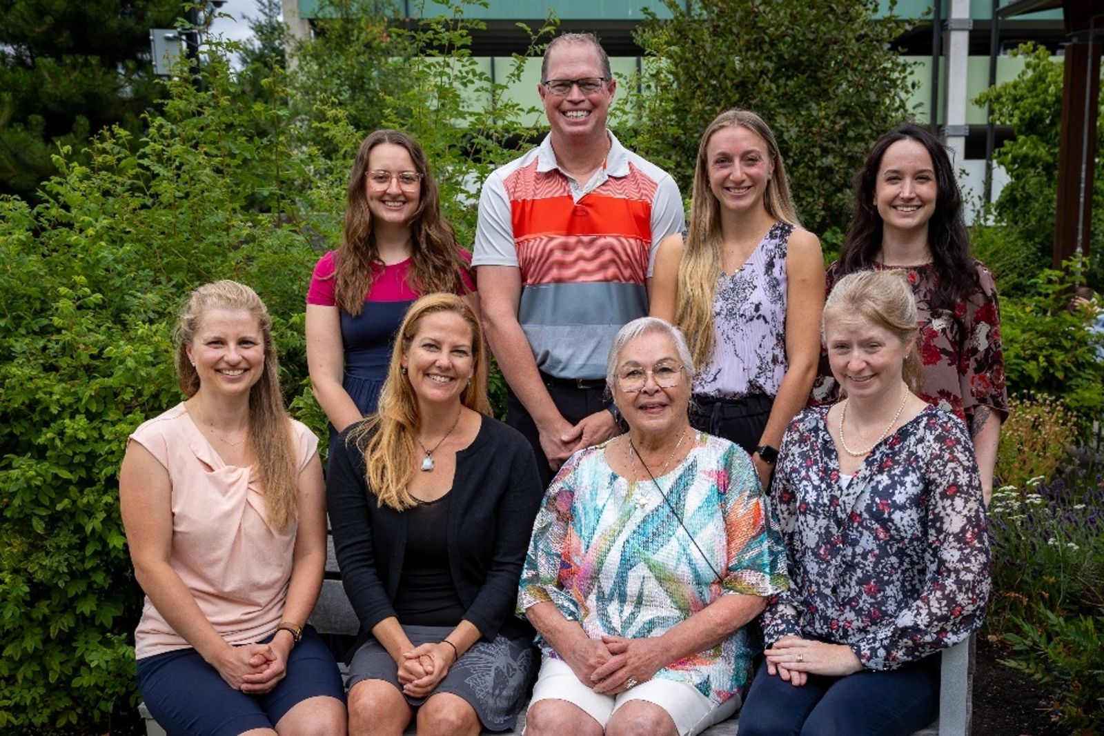 The project team receives the Excellence in Pharmacy Practice Leadership Award in May 2026. Left to right: Sean Spina, Elder Barb Whyte, Olivia Burton, and Heather Strosher. Photo: Island Health.