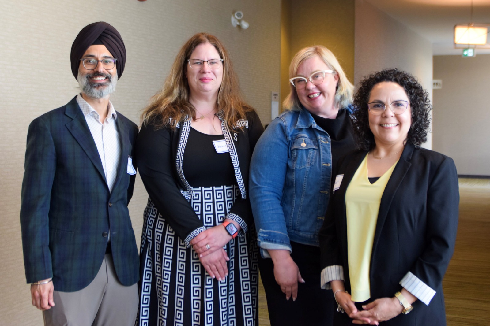 From left: Dr. Anurag Singh, Dr. Shannon Freeman, Dr. Davina Banner-Lukaris, and Dr. Esther Alonso Prieto spoke about their work at the Made in the North event in Prince George on May 28, 2026.